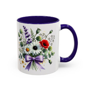 Wildflower Daisy Mug Floral Gift Cup