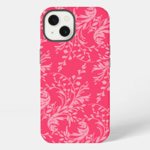 Wildflower damask patterned red pink ipad case