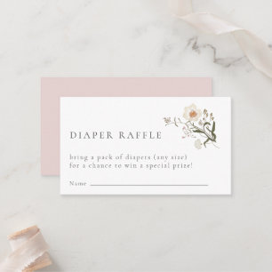 Wildflower Diaper Raffle Enclosure Card
