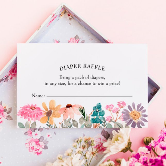 Wildflower Diaper Raffle Insert Card (Creator Uploaded)