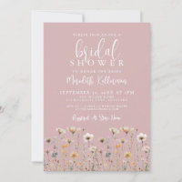 Wildflower Dusty Pink Bridal Shower