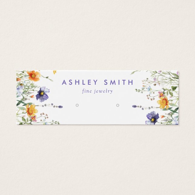 Wildflower Earring Display Card (Front)