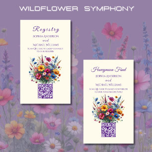 Wildflower Elegance-Registry-Honeymoon Business Ca Card