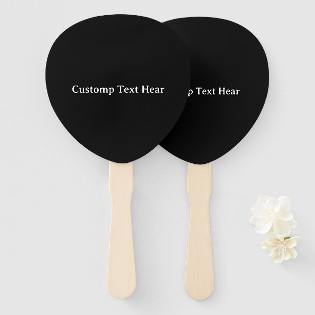 Wildflower Elegant Gothic Wedding Program Hand Fan (Front and Back)