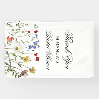 Wildflower Elegant Thank you Bridal Shower Banner