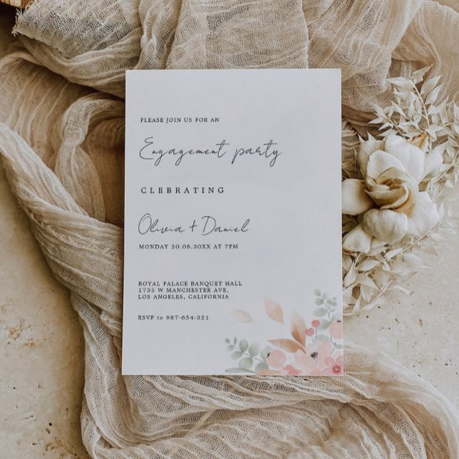 Wildflower Engagement Invitation Template (Creator Uploaded)