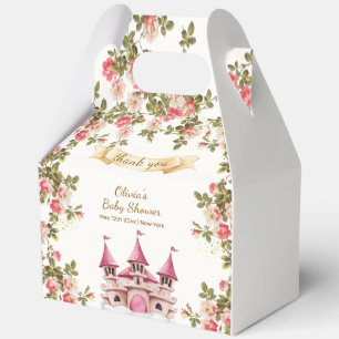 Wildflower Fairytale Princess Castle Baby Shower Favor Box