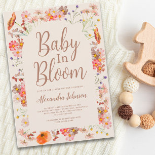 Wildflower Fall Girl Baby Shower Invitation