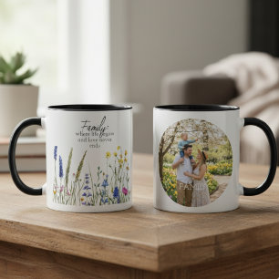 Wildflower Family Quote – Meaningful Gift for Her Mug