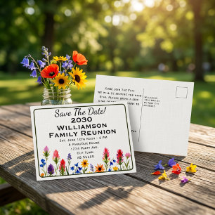 Wildflower Family Reunion Save The Date Invite