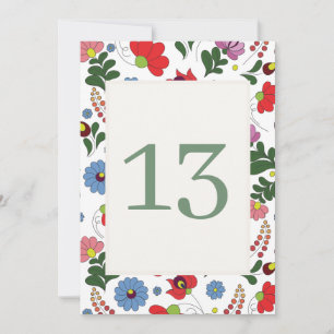 Wildflower Farmhouse Folk Wedding Invitation