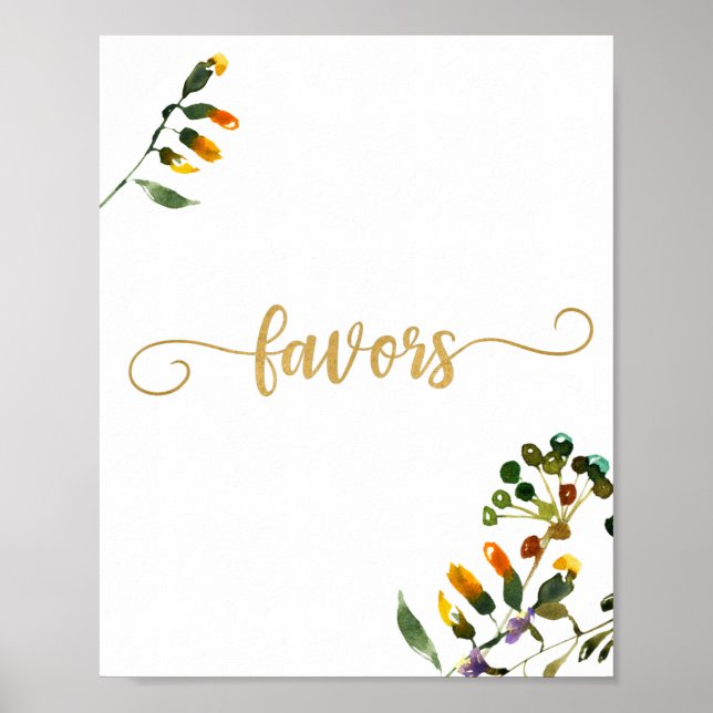 Wildflower favours sign (Front)