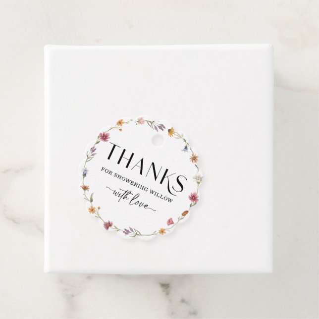Wildflower Field Boho Favour Tag (In Situ)
