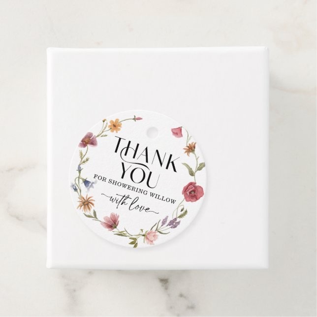 Wildflower Field Boho Favour Tag (In Situ)