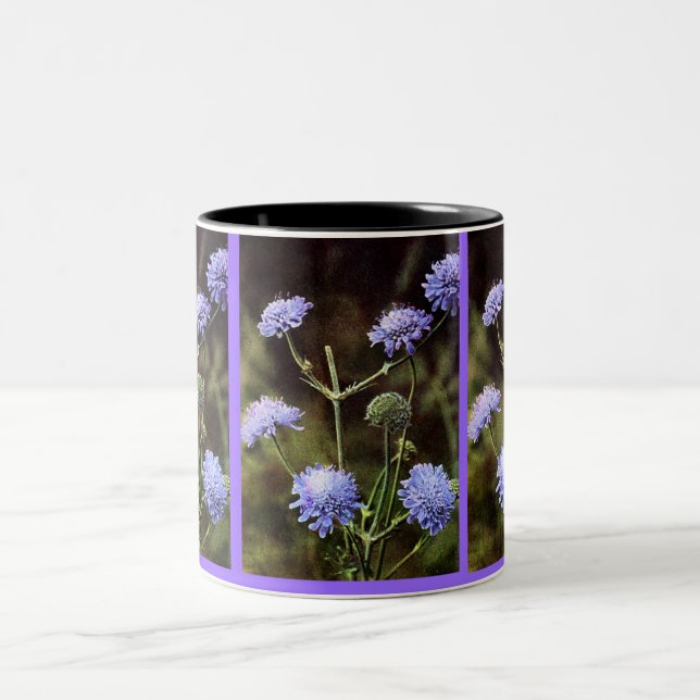 Wildflower: Field Scabious Two-Tone Coffee Mug (Center)