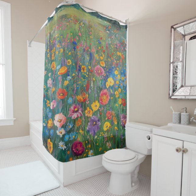 Wildflower field watercolor painting (In Situ)