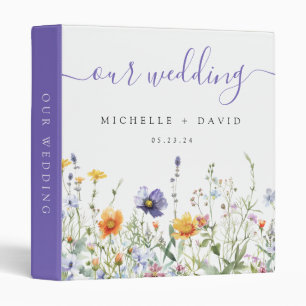 Wildflower Field Wedding  Binder