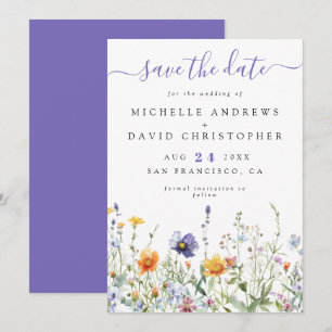 Wildflower Field Wedding Save The Date