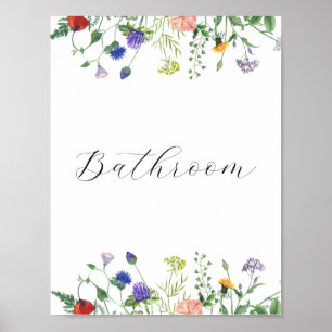 Wildflower Fields Bathroom Sign