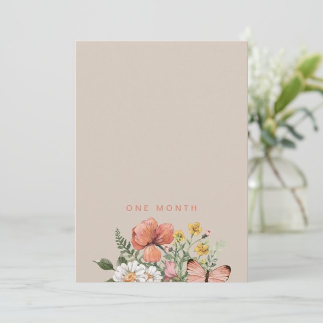 Wildflower First Year Banner Flag | Wildflower Invitation (Standing Front)