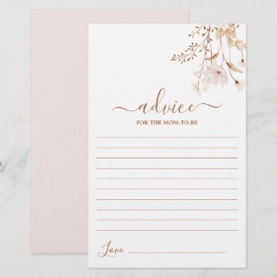 Wildflower Floral Advice for the Mom To Be card