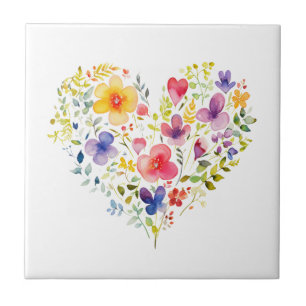 Wildflower Floral All Occasion Note Card Blank Tile