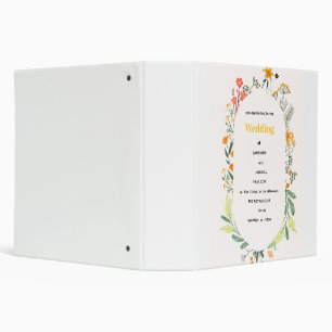 Wildflower Floral Arch Garden Party Invitation Binder