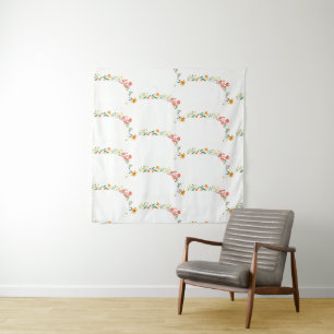 Wildflower Floral Arch Garden Party Invitation Tapestry