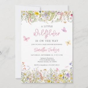 Wildflower Floral Baby Shower Invitation