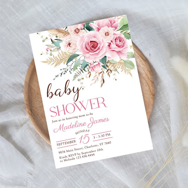 Wildflower Floral Baby Shower  Invitation (Creator Uploaded)