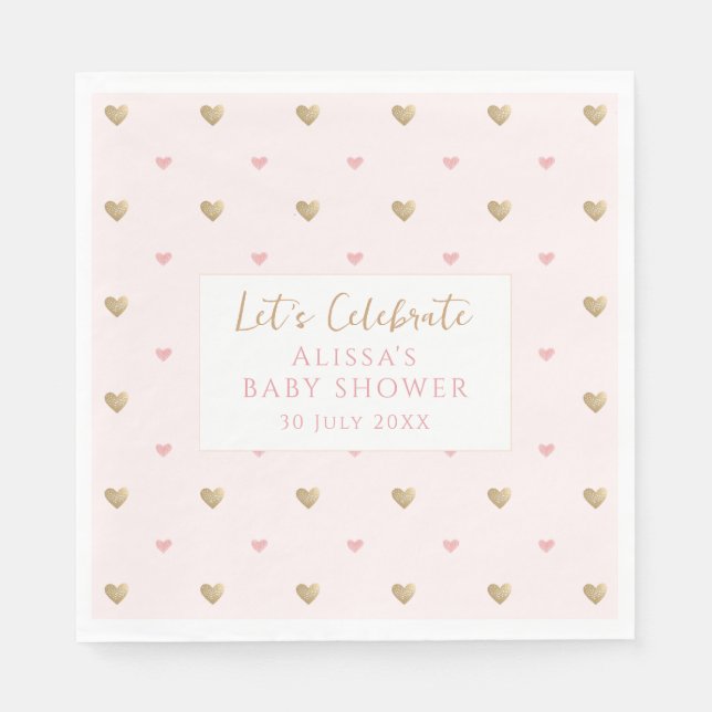 Wildflower Floral Baby Shower Napkin (Front)