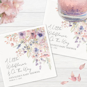 Wildflower Floral Baby Shower Napkins