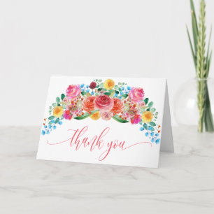 Wildflower Floral Baby Shower Thank You Card