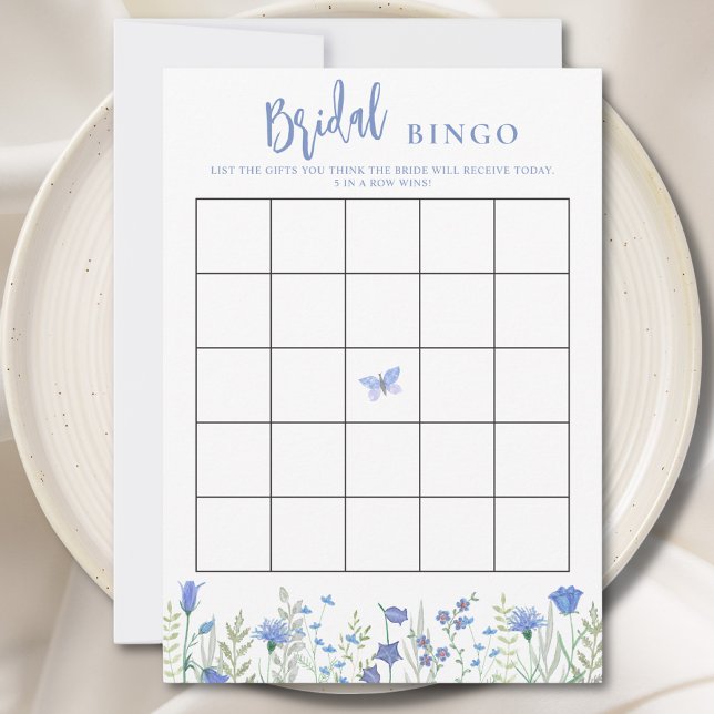 Wildflower Floral Bridal Shower Bingo Game Card (Creator Uploaded)
