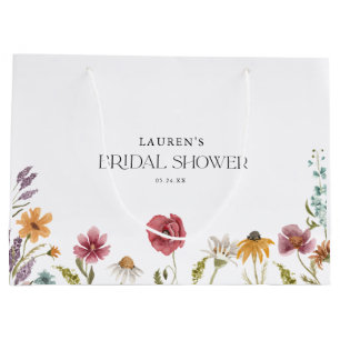 Wildflower Floral Bridal Shower Favours Large Gift Bag