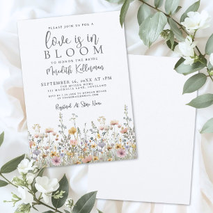 Wildflower Floral Bridal Shower Invitation