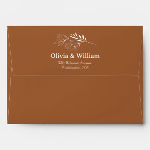 Wildflower Floral Elegant Wedding Envelope