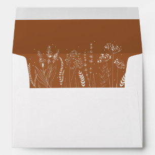 Wildflower Floral Elegant Wedding Envelope