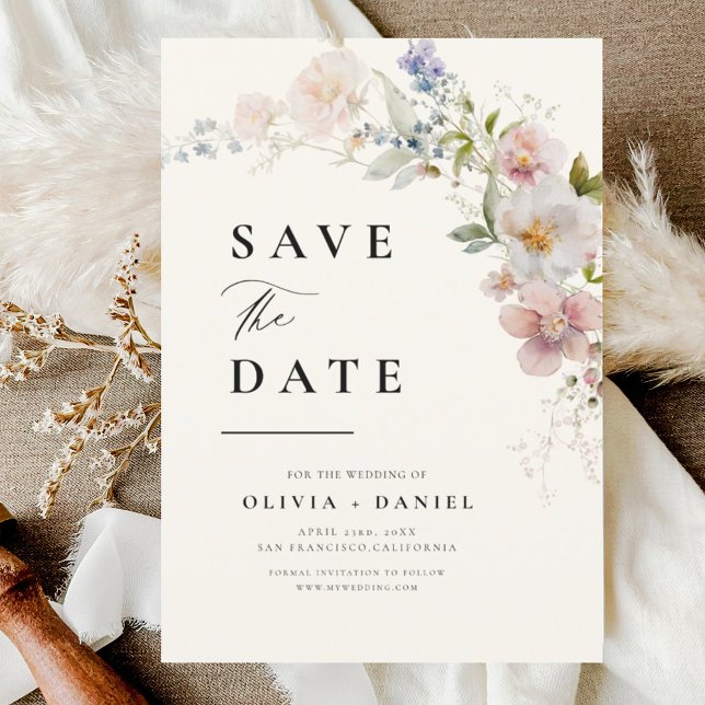 Wildflower Floral Garden Boho Save the Date (Creator Uploaded)