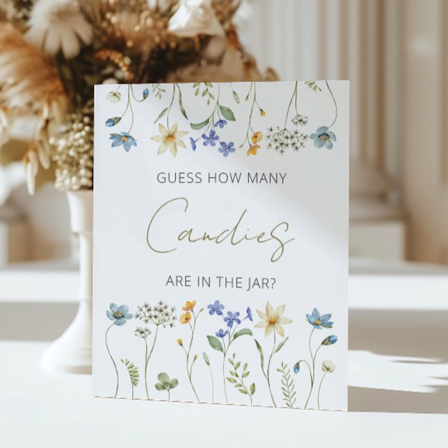 Wildflower Floral How many candies Poster (Creator Uploaded)