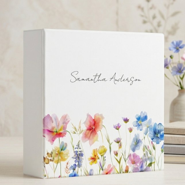 Wildflower Floral Personalized Binder (Creator Uploaded)