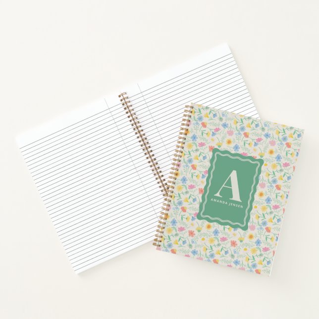 Wildflower Floral Personalized  Notebook (Inside)