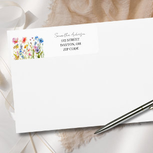 Wildflower Floral Personalized Return Address 