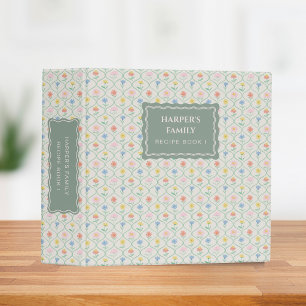 Wildflower Floral Recipe 3 Ring Binder