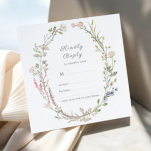 Wildflower Floral Wedding Greenery Kindly Reply