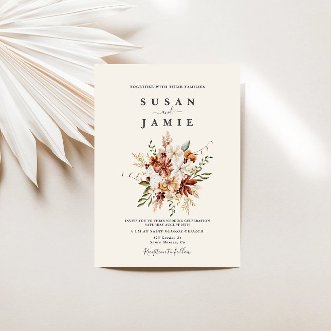 Wildflower Floral Wedding invitation (Creator Uploaded)