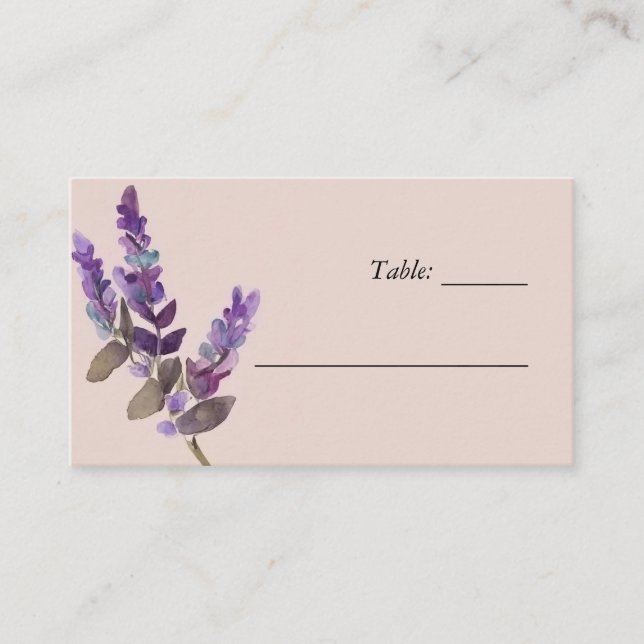 Wildflower Floral Wedding Place Card (Front)