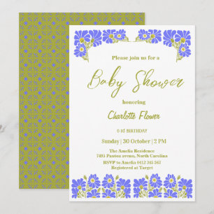 Wildflower Flower Baby Shower Girl Party Invitation