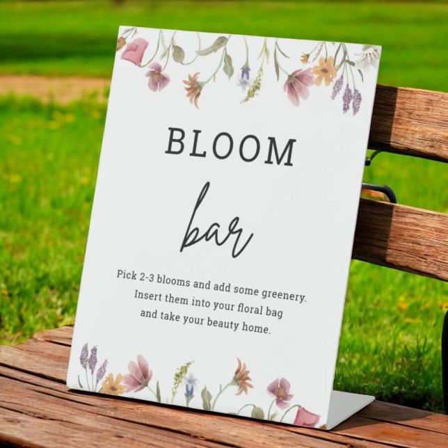 Wildflower Flower Favours Bloom Bar Sign (Creator Uploaded)