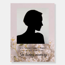 Wildflower funeral welcome sign foam bord